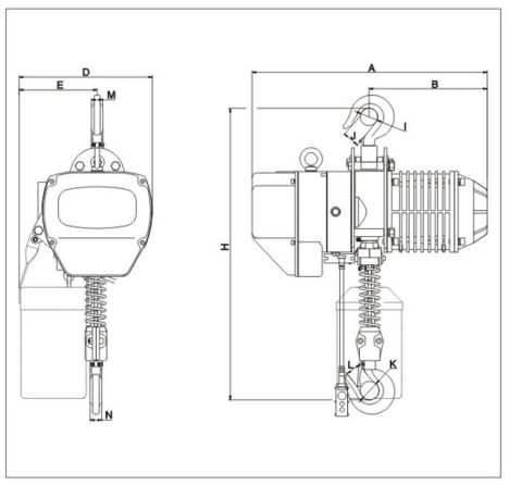 Vevor-WX4400LBS-2-Electric-Chain-Hoist-figure-3
