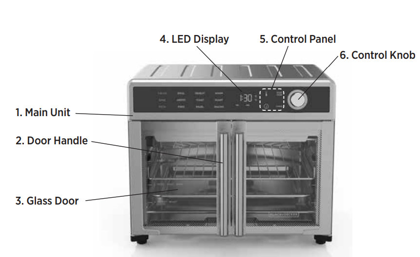 Black-And-Decker-TO62D5-French-Door-Air-Fry-Toaster-FIG 1