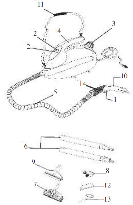 DOMO-DO230SR-Handleiding-Steam-Cleaner-figure-1