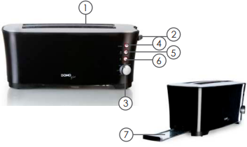 DOMO-DO961T-1350W-4-Slices-Toaster-figure-1