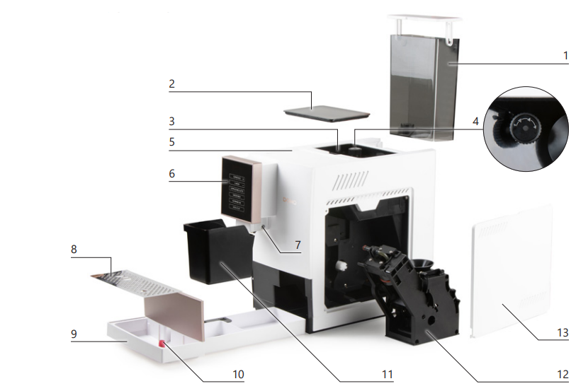 Domo-DO742K-Fully-Automatic-Espresso-Machine-Fig-1