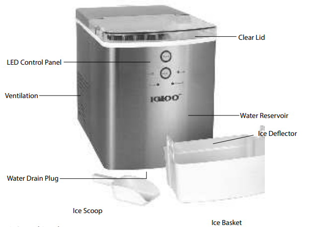 IGLOO ICEB33SS Ice Maker Machine