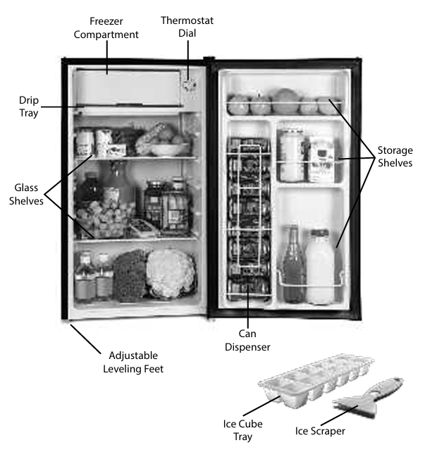 IGLOO IRF32BK Single Door Compact Refrigerator