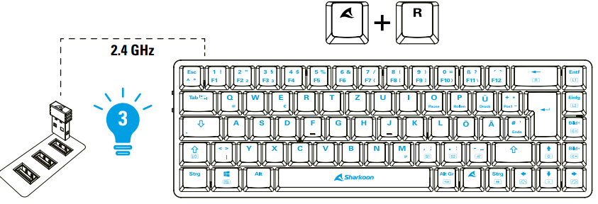 Sharkoon-PureWriter-W65-Wireless-keyboard-fig-4