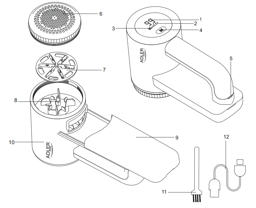 Adler-AD-9617-Lint-Remover-with-LCD-Display-figure-1