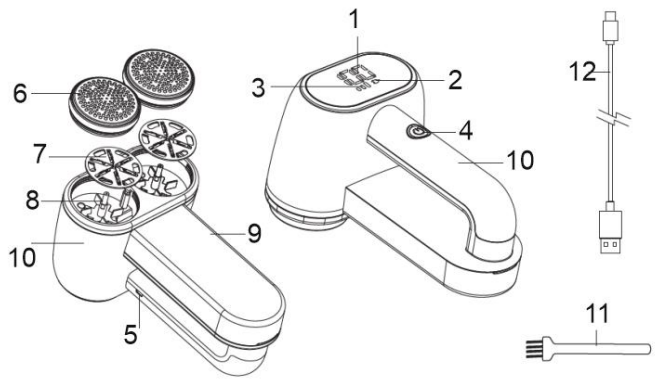 Adler-AD-9622-Lint-Remover-Recharge-Battery-figure-1