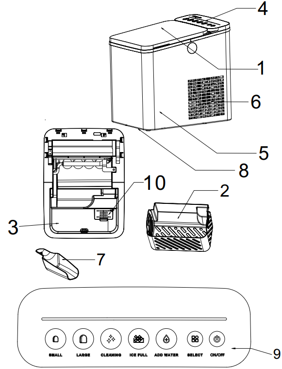 BLAUPUNKT-IMB301-150-W- Ice-maker-Fig-1