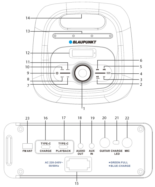 BLAUPUNKT-PB100X-Party-Box-System-figure-1