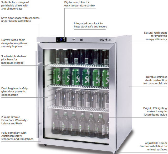 BROMIC-UBC0140GD-NR-Underbench-Display-Fridge-figure-1