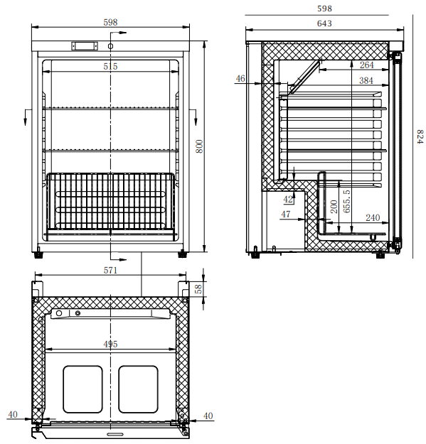 BROMIC-UBC0140GD-NR-Underbench-Display-Fridge-figure-2