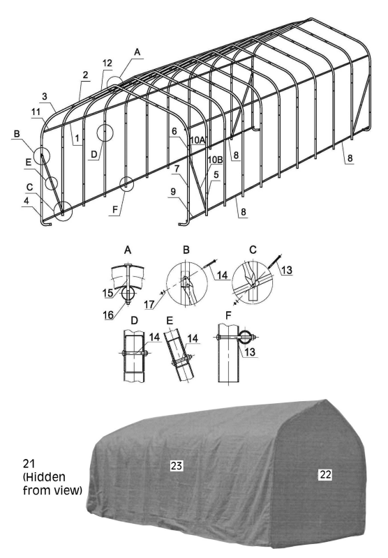 Clarke-CIG1640-XX-Large-Garage-Assembly-fihgure-2
