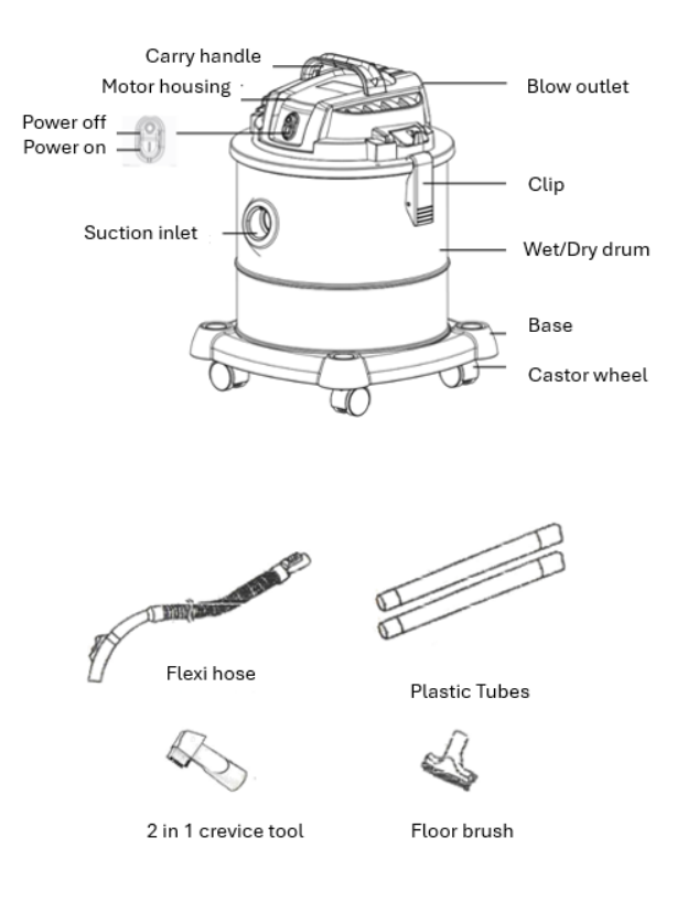HOOVER HWD21-20L-Stainless-Steel-Drum-Vacuum-figure-1