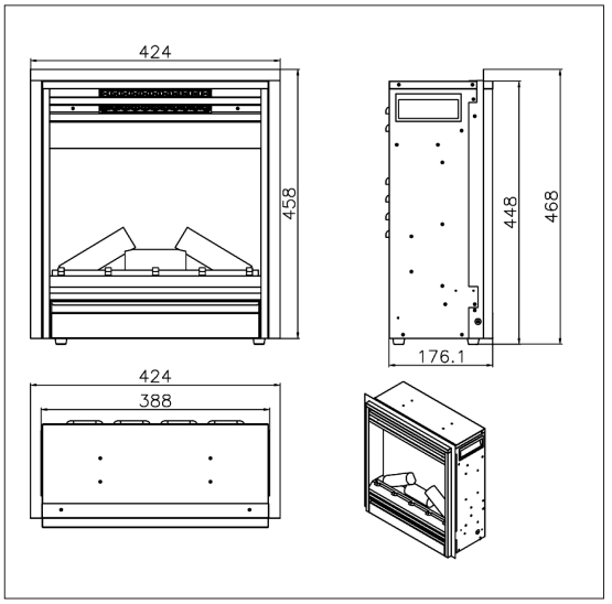 KLARSTEIN-10032595-LIENZ-Fireplace-Heater-Fig-1