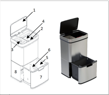 KLARSTEIN-10035097-TOUCHLESS-Sensor-Trash-Bin-figure-1