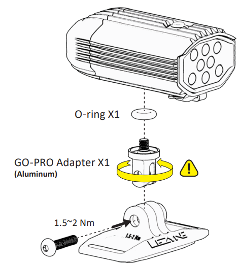 LEZYNE-72644-Aluminum-Go-PRO-LED-Adapte-figure-1