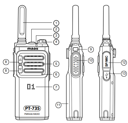 Maas-PT-375-PMR446-Walkie-Talkie-figure-1