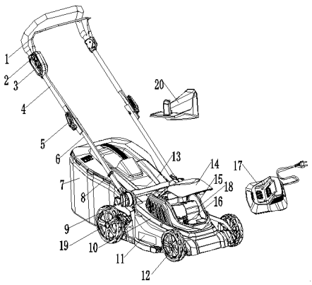 Meec-Tools-022106-Battery-Powered-Lawn-Mower-figure-1