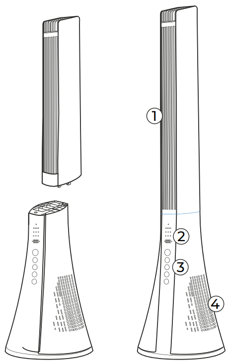 CableMatic-33955-40w-Tower-fan-figure-2