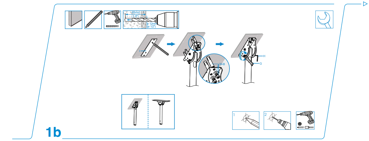 TV being attached to the ceiling mount bracket