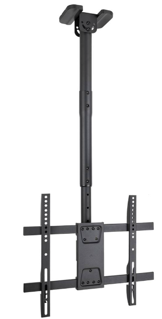 Ceiling mount brackets and hardware laid out for installation