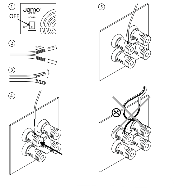 High-current power transistors inside the amplifier for reliable performance