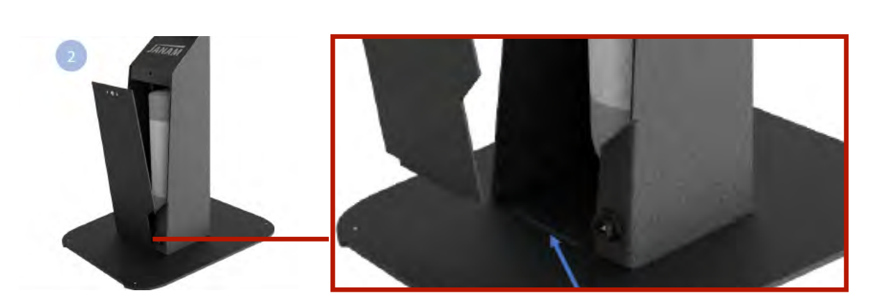 Close-up of GT1 pedestal multi-touch capacitive screen