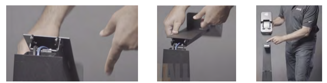 Installing attachable wheels on the GT1 pedestal base for mobility