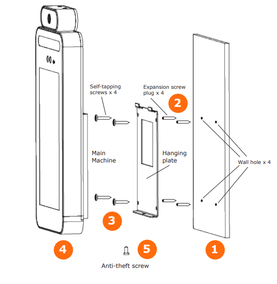 Infrared sensor of the temperature sensing kiosk detecting body temperature