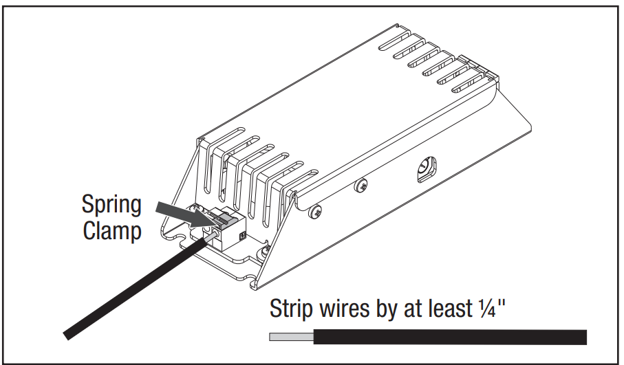Diagram showing NEMA-approved weatherproof enclosure for pool LED adapter