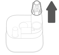 Safety label showing EMF compliance and battery warnings