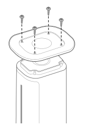Side view of humidifier placed on a flat, water-resistant surface