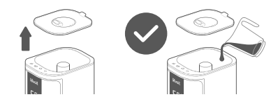 Filter being removed from the silicone tube for cleaning