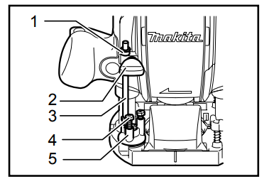 User wearing ear protection while using Makita RP0900 router