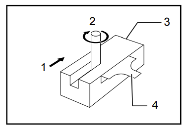Hex bolt and stopper pole adjustment on Makita RP0900