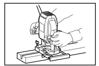 Lock lever adjustment on Makita RP0900 plunge router