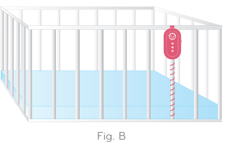 BM-02 device mounted on wall using plastic holder