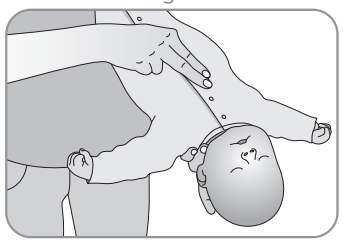 Step-by-step visual for restoring baby’s breathing