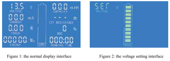Measuring battery current with a handheld digital battery tester.