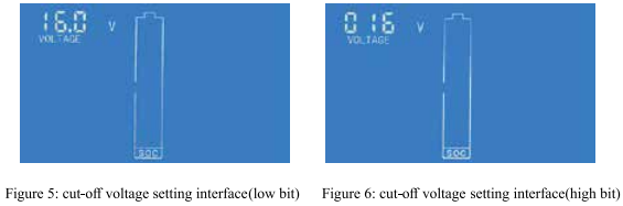 User adjusting the settings on the battery meter interface.