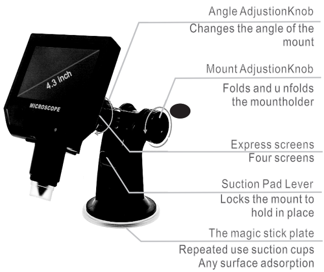 Close-up of QC3193 microscope lens focusing on a small electronic component