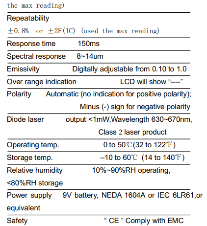 User holding the PROTECH QM7420 Dual Laser Thermometer measuring the temperature of a machine part.