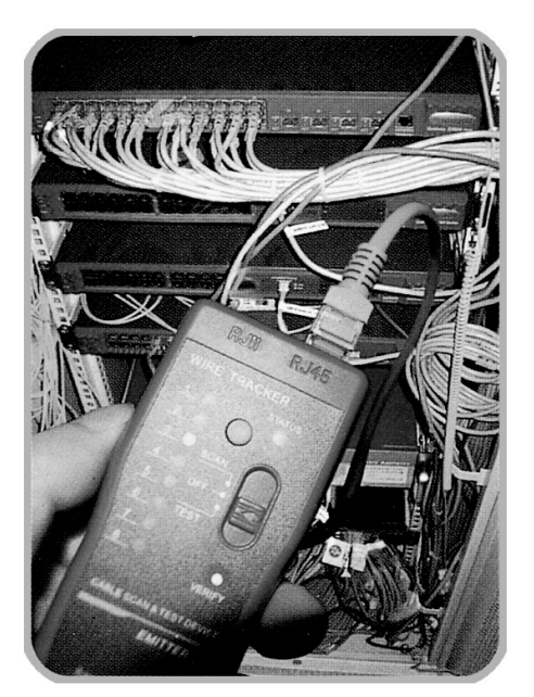 Spotlight function used for wire tracing in dim lighting