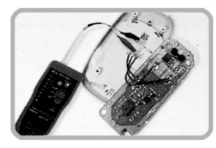 Low-voltage alarm alert displayed on device