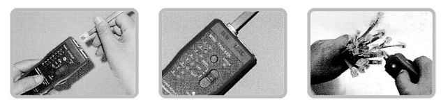 Using the probe to locate a network cable in a patch panel