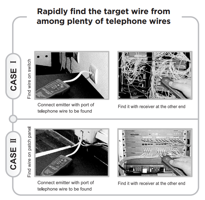 PROTECH XC5090 showing dual-tone indicator for wire testing