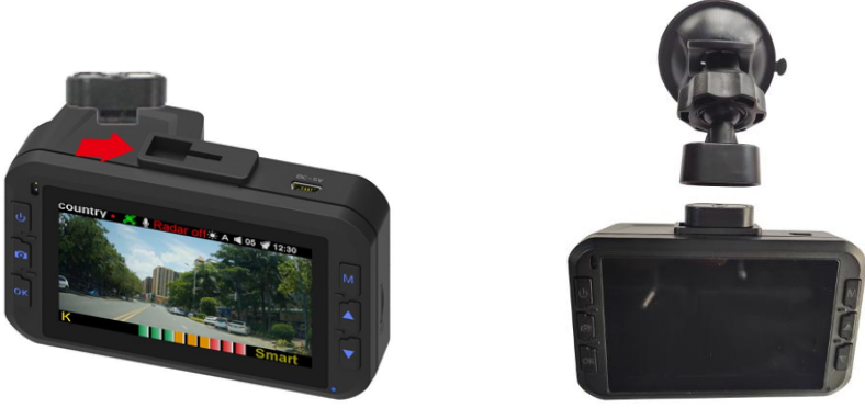 Playback mode on dash cam screen