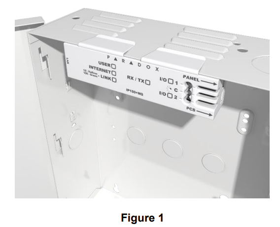 Installation of Paradox IP180 Internet Module Ethernet in a panel metal box