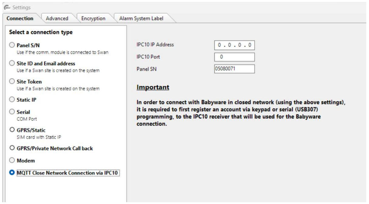 Technical specifications table of Paradox IP180 Internet Module Ethernet