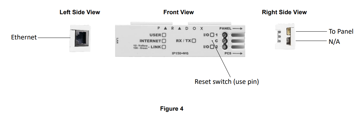 Paradox IP180 Internet Module Ethernet clipped inside tamper-protected panel