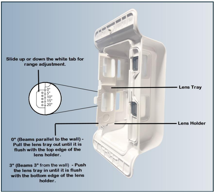 Technician installing the motion detector backplate